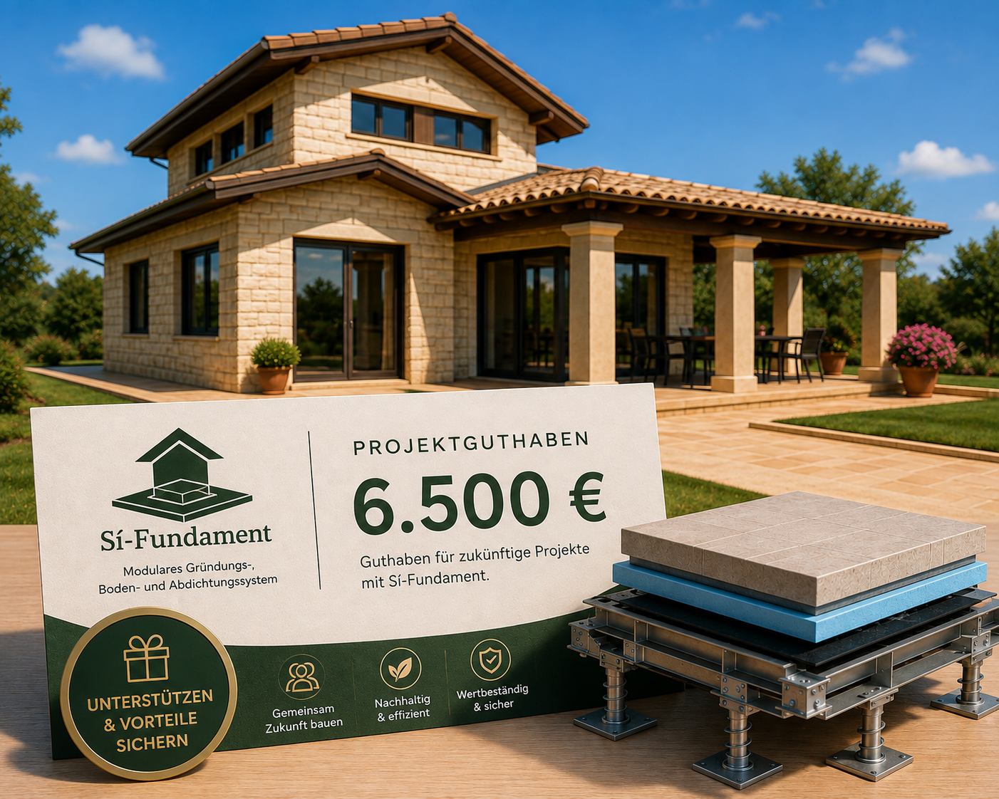 Sí-Fundament Projektguthaben 6.500 €