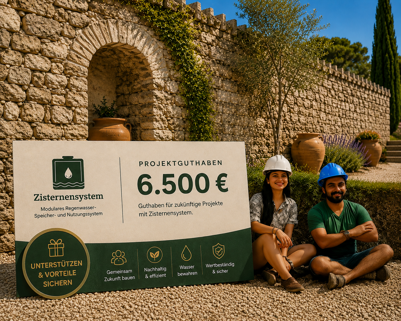 Projektguthaben Zisternensystem 6.500 €
